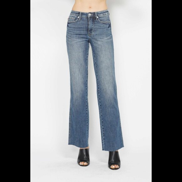 Judy Blue Full Size Tummy Control Straight Jeans - Picture 1 of 6